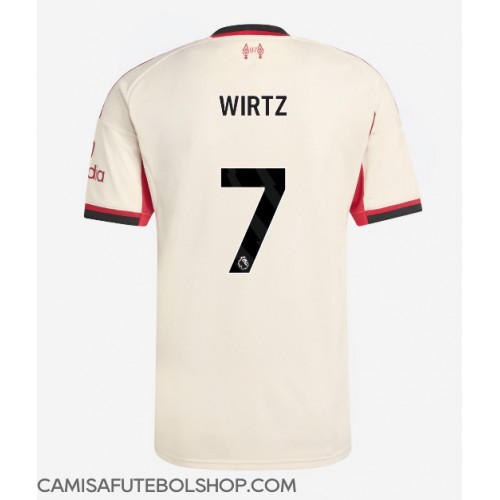 Camisa de time de futebol Liverpool Florian Wirtz #7 Replicas 2º Equipamento 2025-26 Manga Curta